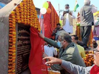 Gandhi Statue and Memorials for Martyrs Unveiled